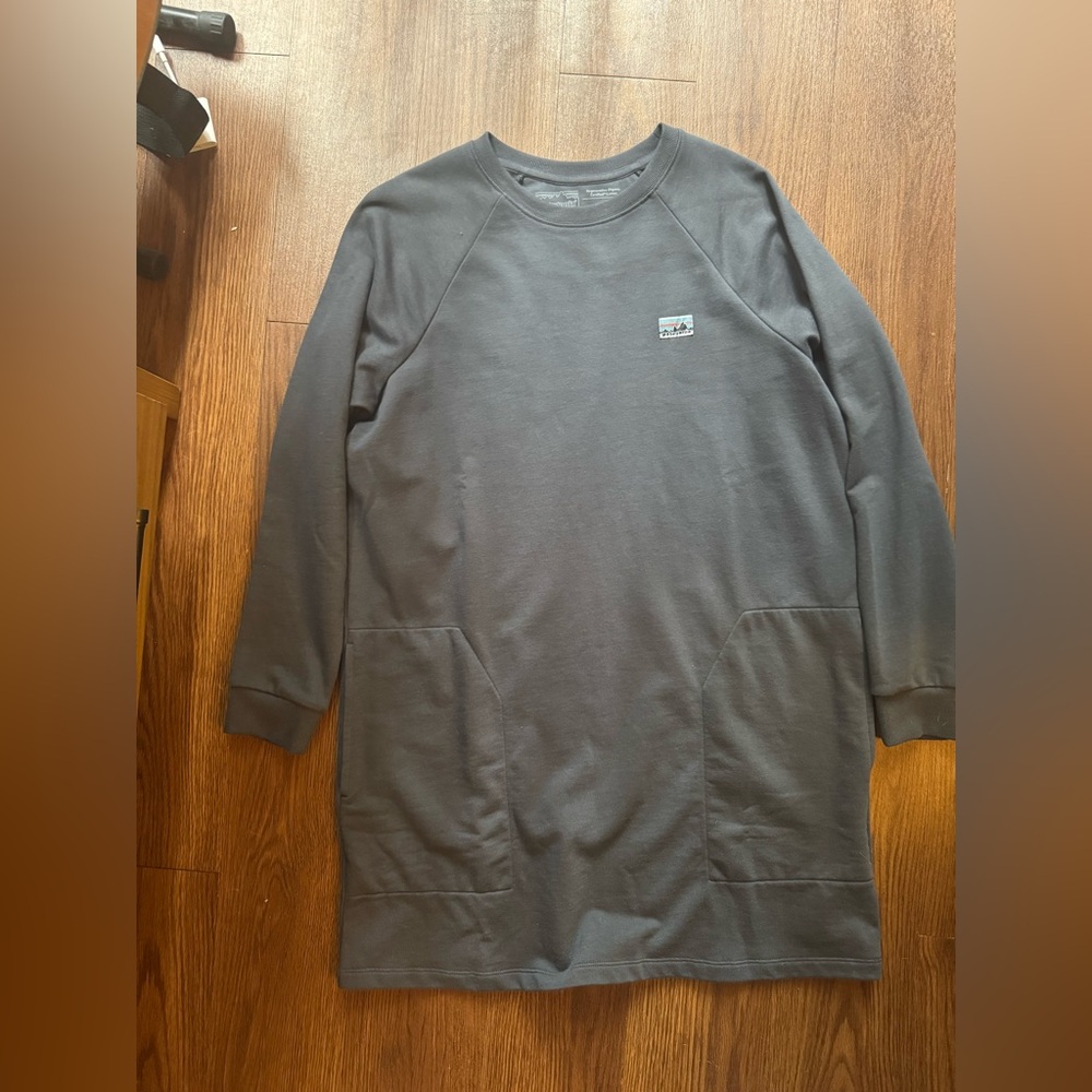 Patagonia Navy Long Sleeve Sweatshirt Dress